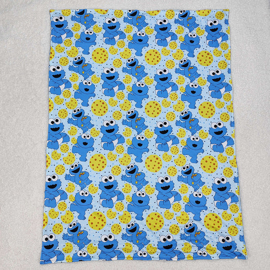 Baby Toddler Kids Blankets Cartoon Blue Street Cookie Minky Blankets BL0195 3.8