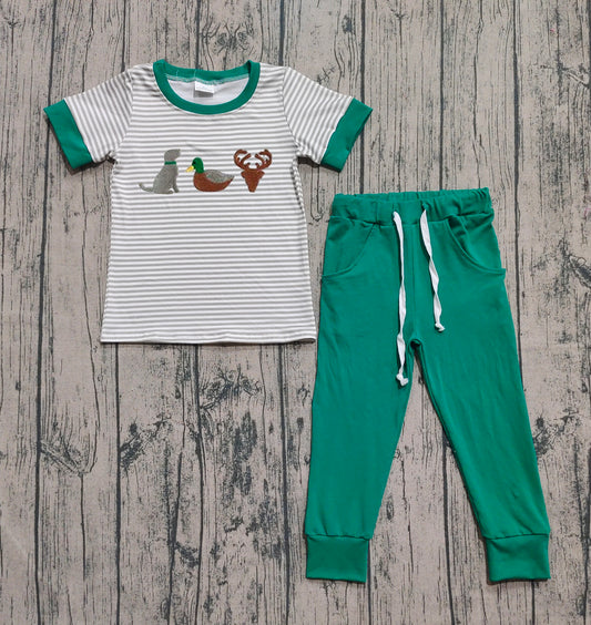 Embroidery Baby Boys Clothes Stripes Duck Pants Clothing Sets preorder BSPO0154 8.2