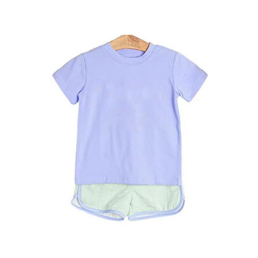 Baby Boys Clothes Lavender Short Sleeves Top Shorts Sets Preorder BSSO1481