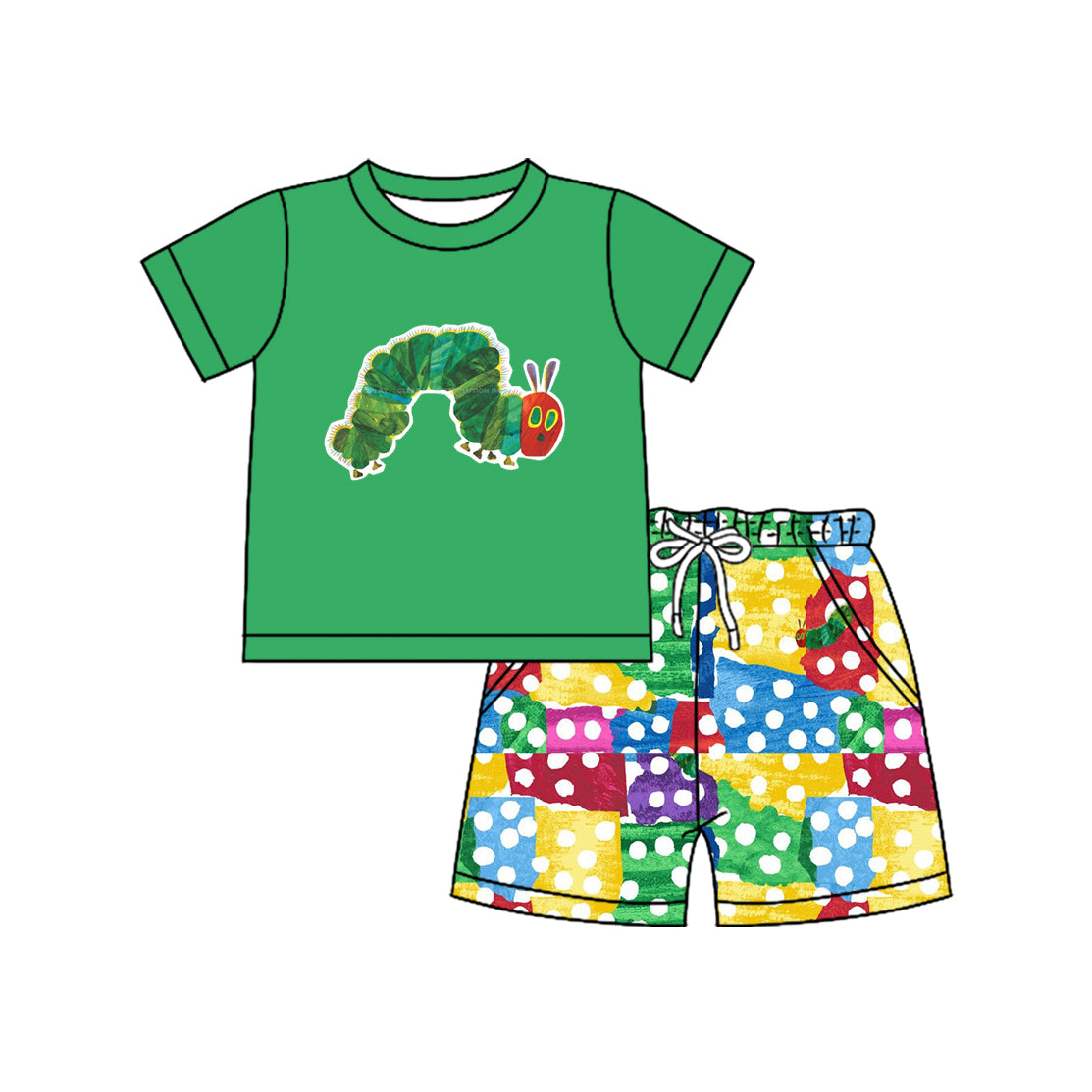 Baby Boys Clothes Short Sleeves Caterpillar Top Pockets Short Set Preorder BSSO1510 4.10