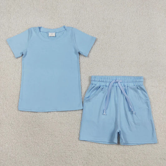 Sibling Baby Boys Clothing Short Sleeve Shirts Top Pockets Shorts Pajamas Clothes Sets