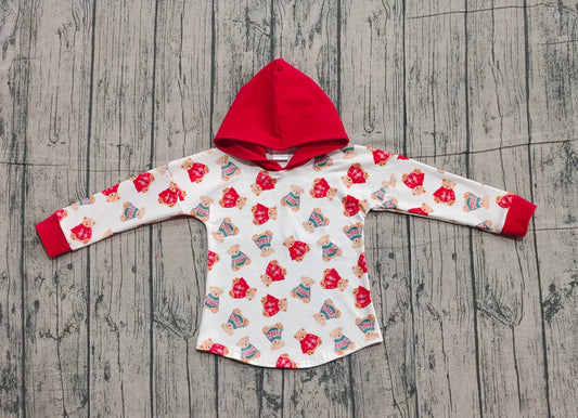 Baby Boys Long Sleeve Bears Plaid Hoodies Top Preorder 10.24