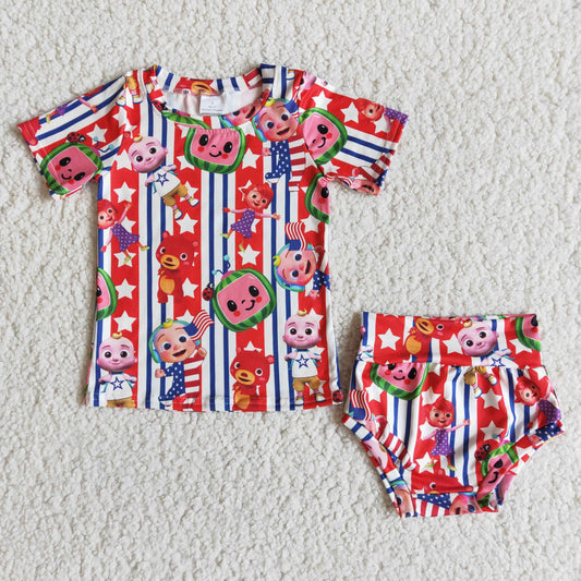 Boutique Baby Girls Clothes Bummies Sets D4-5