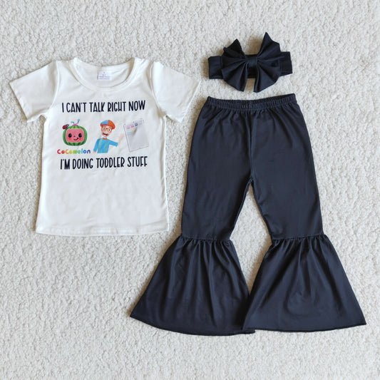 Fashion Baby Girls Clothes Bell Pants Sets E9-14 3.25