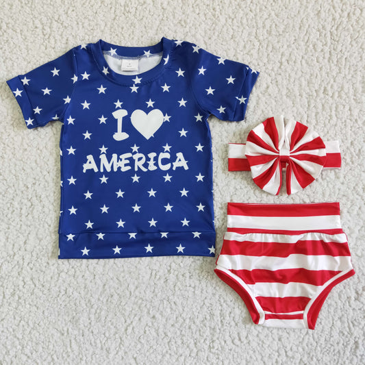 Baby Girl Clothes Bummie July 4th Girls Boutique Clothing Bummies Shorts Outfits GBO0039