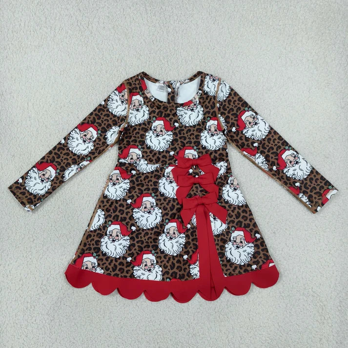 Sibling Baby Girls Long Sleeve Green Frogs Santa Trees Yoga Active Bows Scallop Christmas Sets
