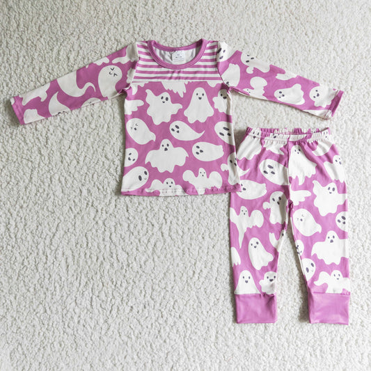 Halloween Girls Pajamas Ghost Print Fall Girls Sleepwear GLP0229 10.3