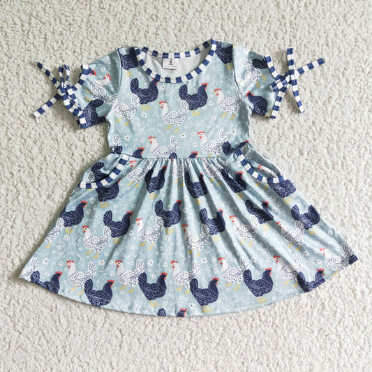 Fashion Baby Girl Dress Chicken Cute Girls Dress GSD0094
