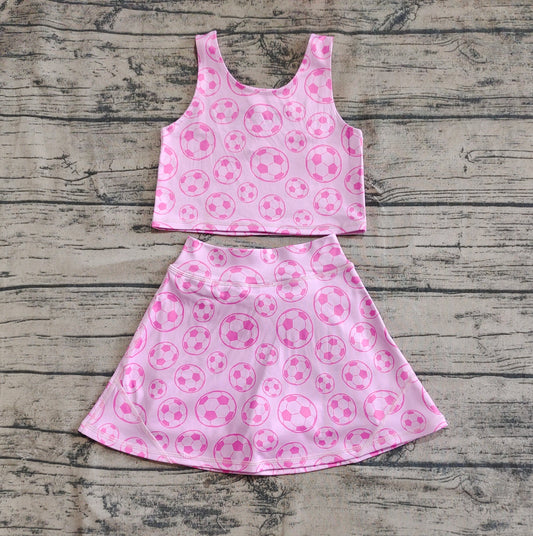 Baby Girls Clothes Football Athletic Active Wear Top Shorts Skirts Sets Preorder GSD1468