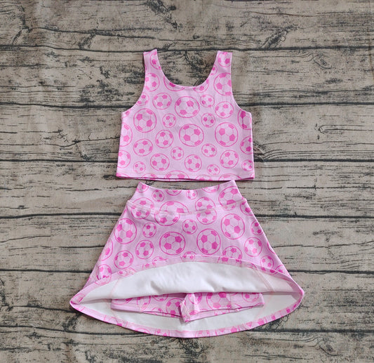 Baby Girls Clothes Football Athletic Active Wear Top Shorts Skirts Sets Preorder GSD1468