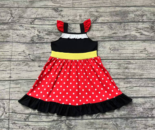 Baby Girls Dress Princess Red Dots Knee Length Dresses Preorder GSD1878