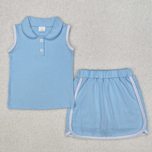 Baby Girls Clothes Aqua Pullover Top Sports Shorts Clothes Sets GSD1974 3.8