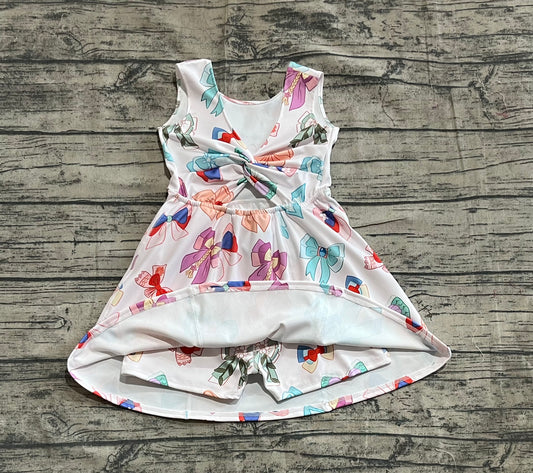 Baby Girls Dress Colorful Hero Bows Athletic Active Wear Knee Length Dresses Preorder GSD2049 5.12