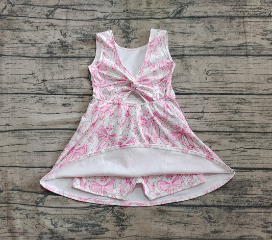 Baby Girls Dress Pink Bows Yoga Skort Knee Length Dresses Preorder GSD2199 4.12
