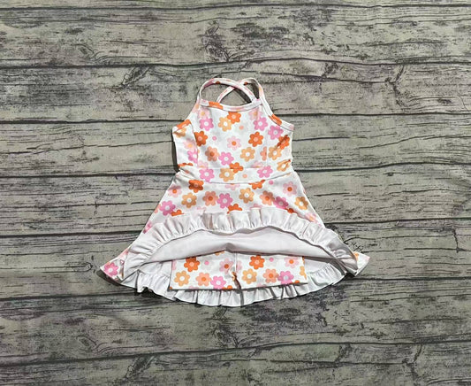 Baby Girls Dress Strap Colorful Daisy Yoga Ruffle Knee Length Dresses Preorder GSD2282 3.26