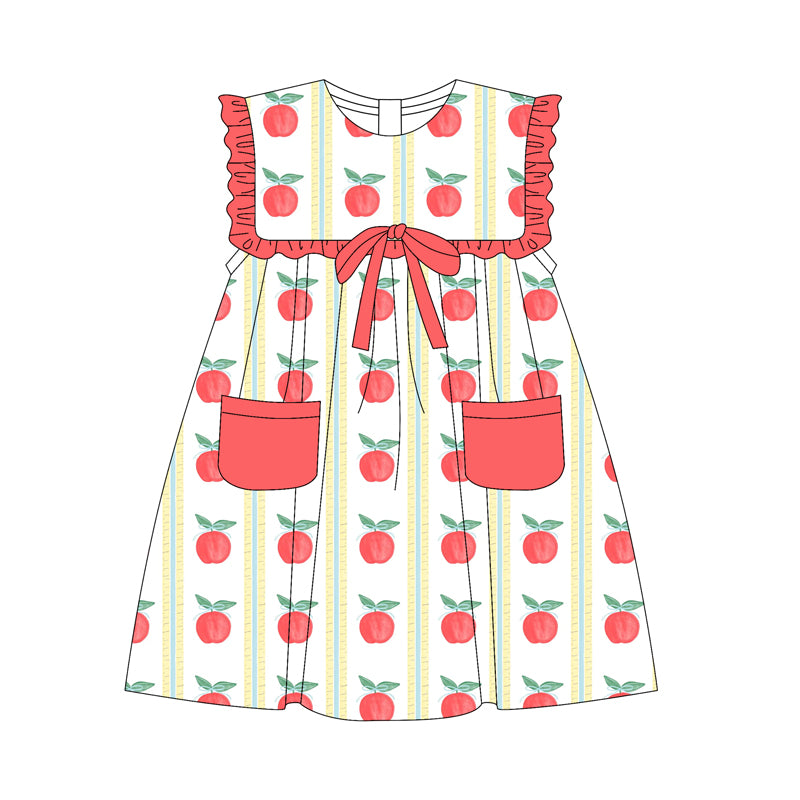 Baby Girls Dress Peaches Pockets Knee Length Dresses Preorder GSD2326 3.17