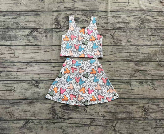 Baby Girls Clothes Sleeveless Cartoon Balloons Top Skort Yoga Set Preorder GSD2331 3.28