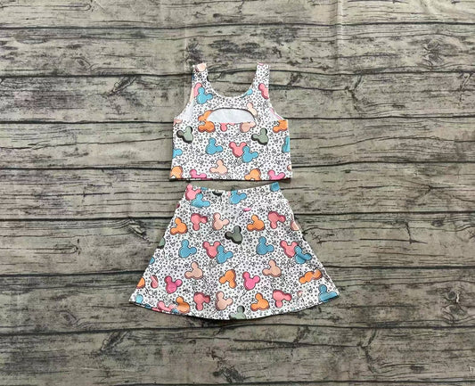 Baby Girls Clothes Sleeveless Cartoon Balloons Top Skort Yoga Set Preorder GSD2331 3.28