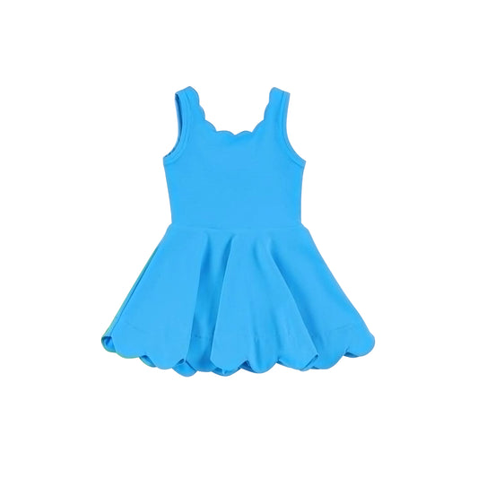 Baby Girls Dress Hot Blue Sleeveless Yoga Active Knee Length Dresses Preorder GSD2375 3.24