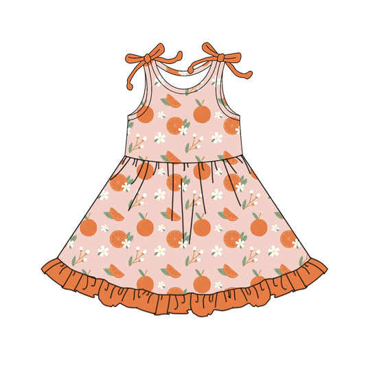Baby Girls Dress Strap Flowers Oranges Knee Length Dresses Preorder GSD2477 4.3