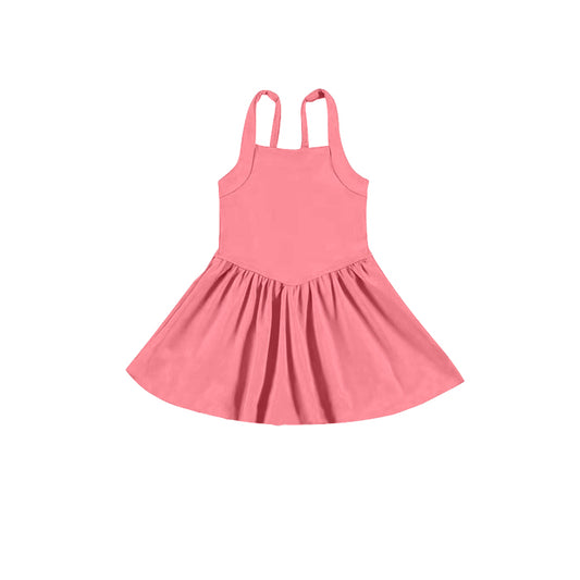Baby Girls Dress Peach Strap Activity Wear Yoga Knee Length Dresses Preorder GSD2558 5.2
