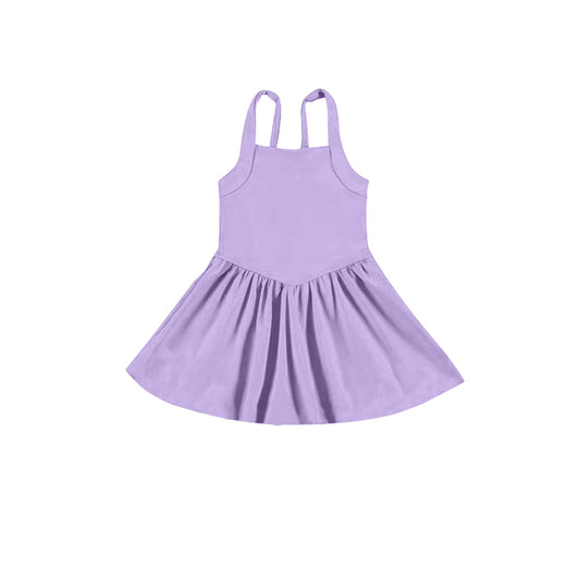Baby Girls Dress Purple Strap Activity Wear Yoga Knee Length Dresses Preorder GSD2559 5.2