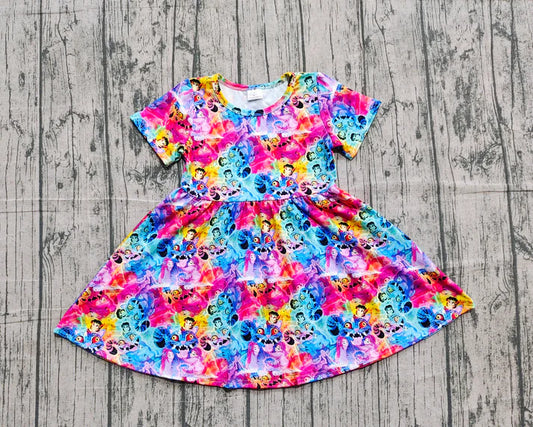 Baby Girls Dress Short Sleeve Cartoon Girls Knee Length Dresses Preorder GSD2920 10.25
