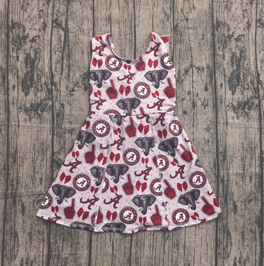 Baby Girls Dress Elephants A Team Yoga Active Shorts Knee Length Dresses Preorder GSD3582