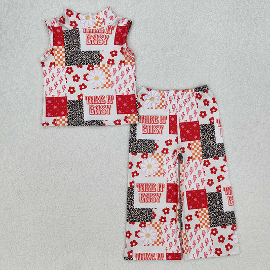 Baby Girls Clothes Western Flowers Top Bell Pants Sets GSPO1952 3.8