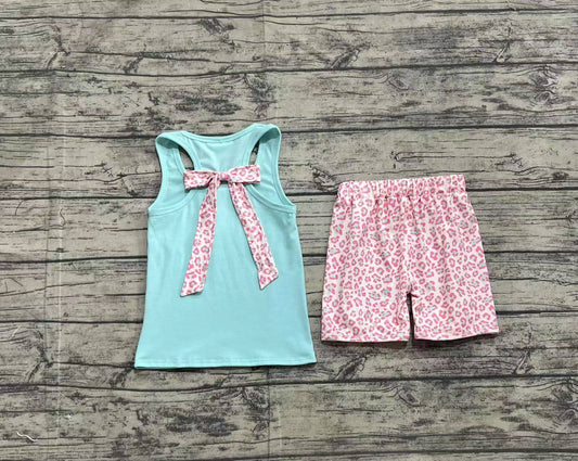 Baby Girls Clothes Green Pocket Bow Vest Ruffle Shorts Clothes Sets Preorder GSSO1784 3.4