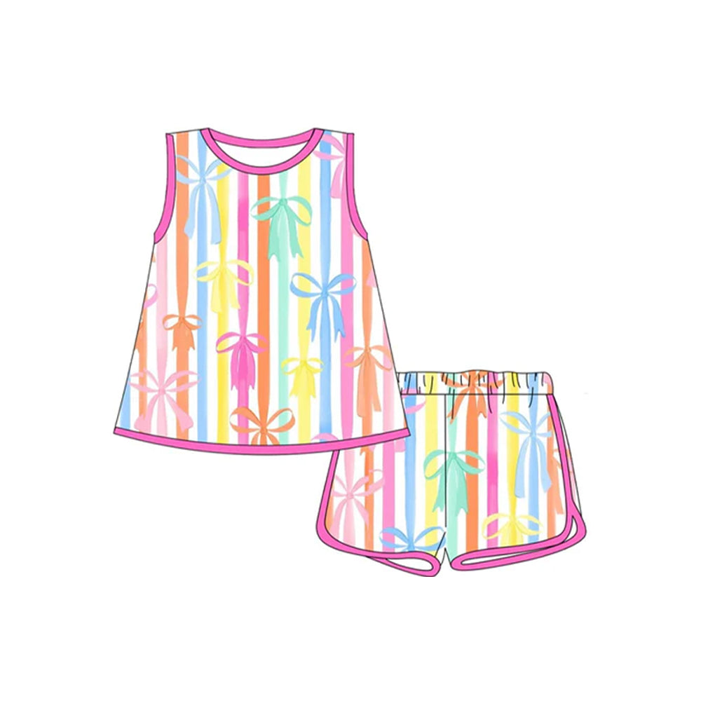 Baby Girls Clothes Bows Stars Tunic Tops Short Set Preorder GSSO2465 3.17