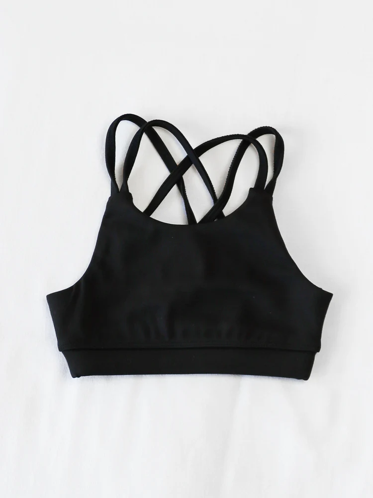 Baby Girls Active Wear Tops Black Strap Yoga Vest Top Preorder GT1011 3.31