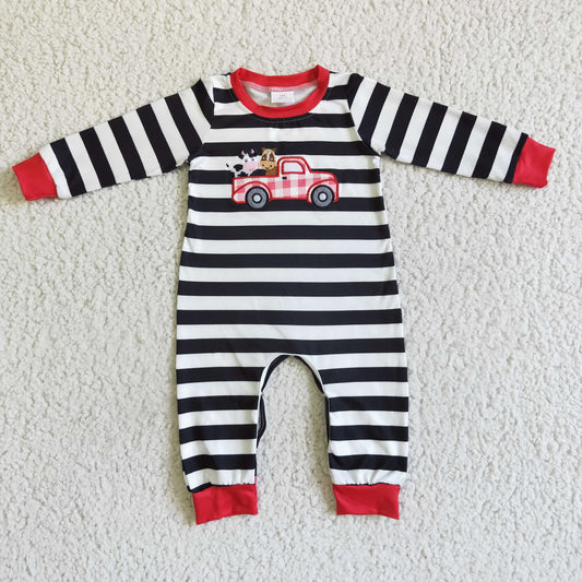 Boutique Boys Rompers Farm Embroidery Baby Romper LR0016 10.3