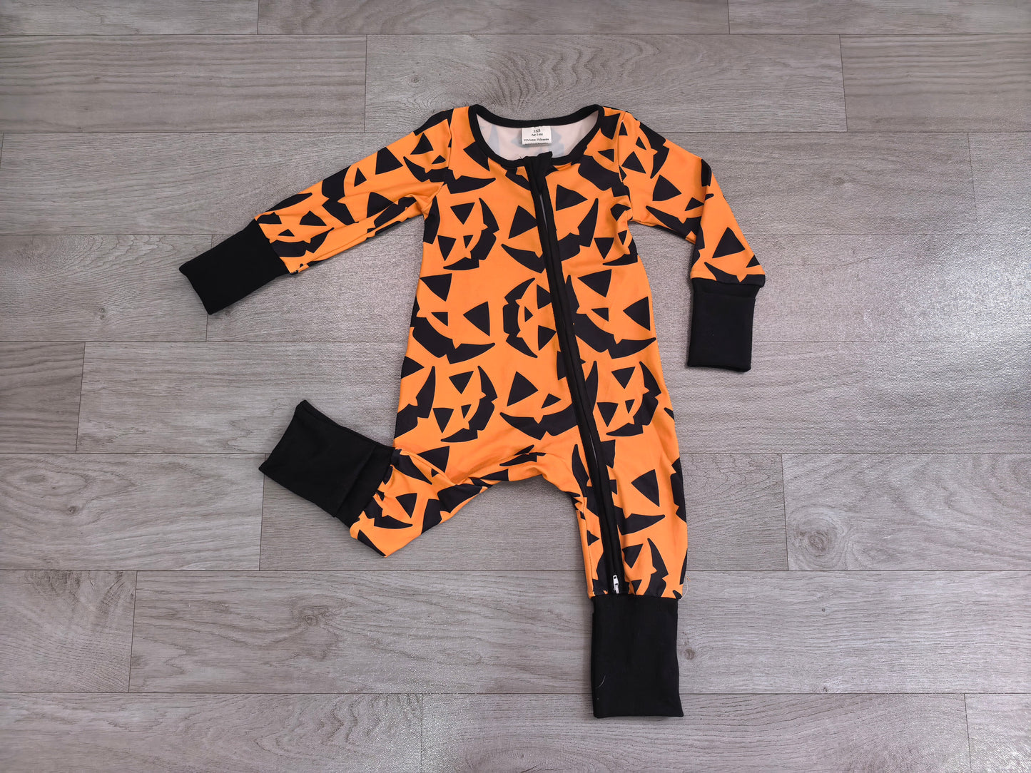 Baby Boys Rompers Ghost Pumpkins Halloween Two Way Zip Convertible Romper Preorder LR3243