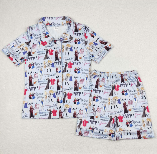 Boutique Adult Men Pajamas Short Sleeve Tops Shorts Pajamas Sets BSSO0773