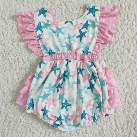 Boutique Infant Baby Girl Rompers Star Print Summer Girls Romper SR0022 3.19