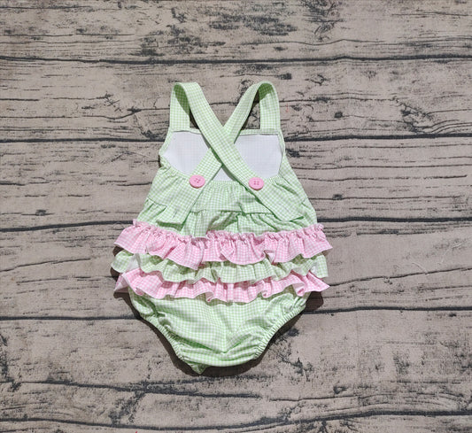 Baby Infant Girls Rompers Summer Wateremelon Green Ruffles Rompers preorder SR2764 3.17