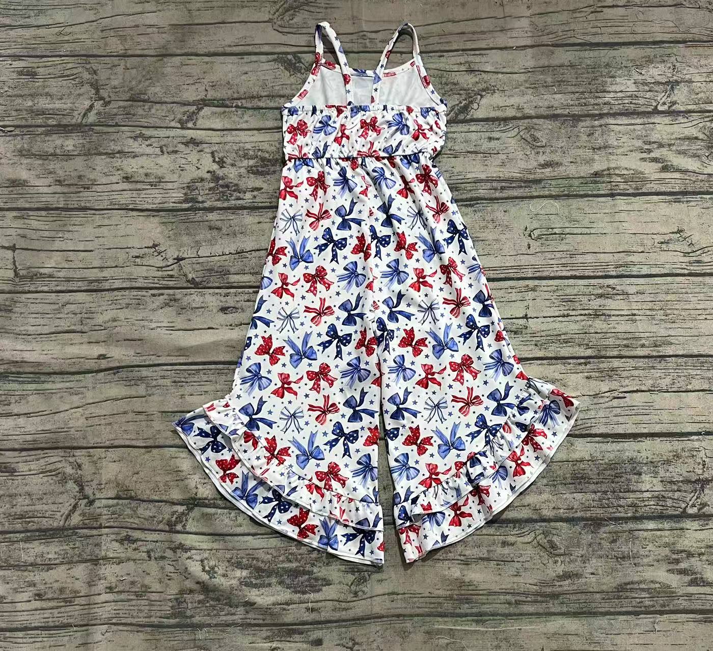 Baby Girls Jumpsuits Bows 4th Of July Straps Jumpsuits preorder SR2865 3.28