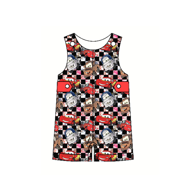 Baby Infant Boys Rompers Flutter Sleeves Button Black Plaid Ruffle Rompers Preorder SR2899 3.3