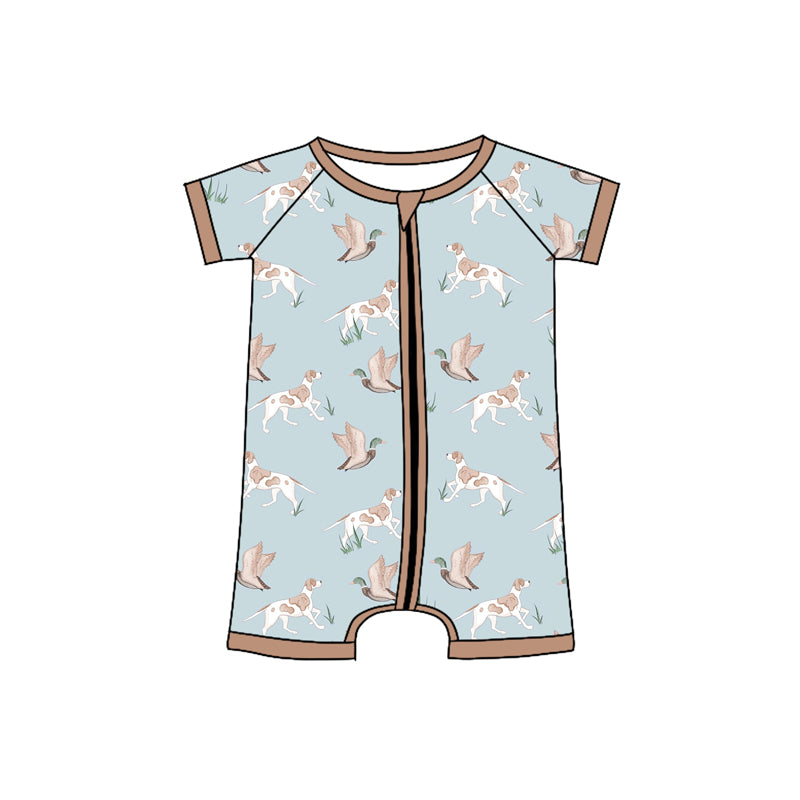 Baby Infant Boys Rompers Blue Sleeveless Dogs Ducks Rompers Preorder SR2936 3.5
