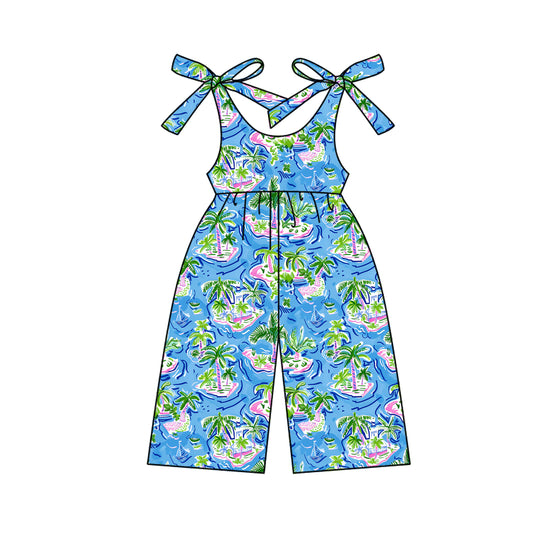 Baby Girls Jumpsuits Blue Bows Strap Beach Jumpsuits Preorder SR2968 3.14