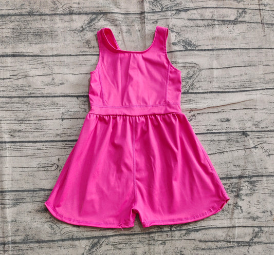 Baby Girls Jumpsuits Hot Pink Sleeveless Yoga Jumpsuits Preorder SR3022 5.1