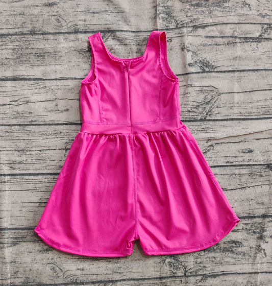 Baby Girls Jumpsuits Hot Pink Sleeveless Yoga Jumpsuits Preorder SR3022 5.1
