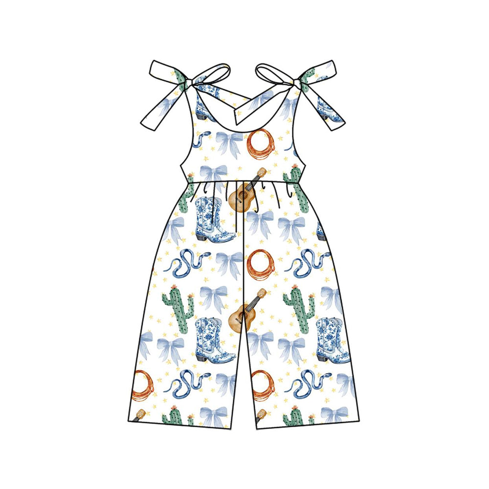 Baby Girls Jumpsuits Strap Cactus Boots Guitars Jumpsuits Preorder SR3041 3.26