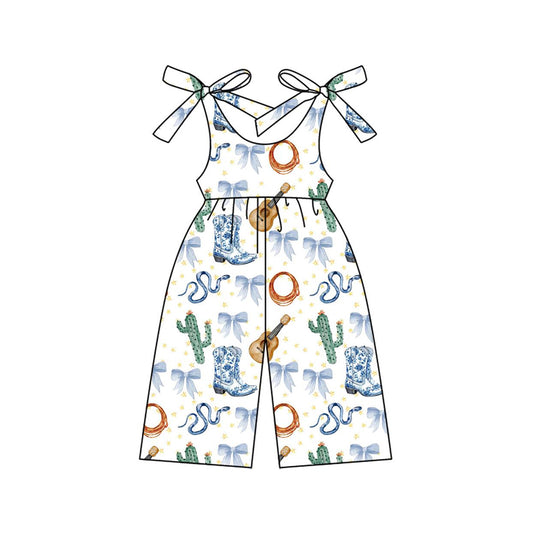 Baby Girls Jumpsuits Strap Cactus Boots Guitars Jumpsuits Preorder SR3041 3.26