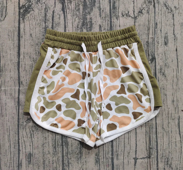 Baby Girls Green Orange Camo Southern Shorts Bottom Preorder SS0744 11.15