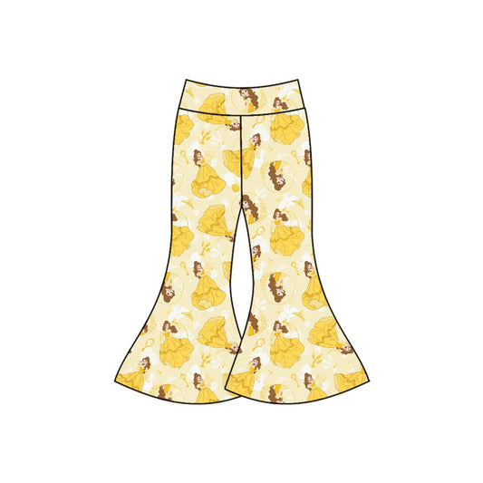 Preorder(moq 5) Baby Girls Cartoon Princesses Bell Bottom Pants Bottom 12.26