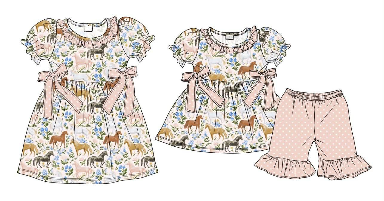 Preorder (moq 5)Baby Girls Clothes Sister Sibling Outfits Girls Dress