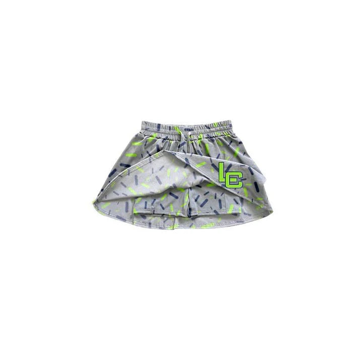 Preorder(moq 5) Baby Girls Grey LC Sprinkles Team Skort Shorts Bottoms 7.25