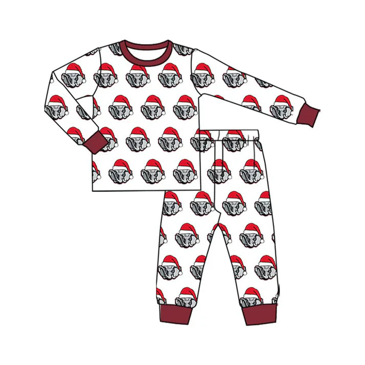 Preorder(moq 5) Baby Kids Alabama Team Christmas Top Pants Lounge Wear Pajamas Sets 8.12
